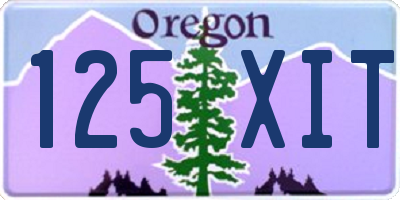 OR license plate 125XIT
