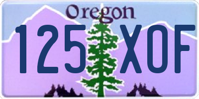 OR license plate 125XOF