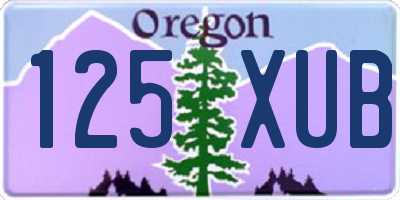 OR license plate 125XUB