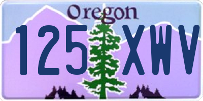 OR license plate 125XWV