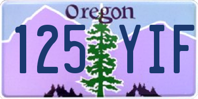 OR license plate 125YIF