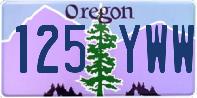 OR license plate 125YWW