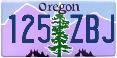 OR license plate 125ZBJ
