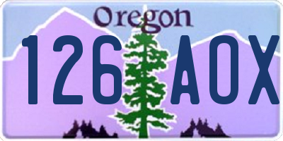OR license plate 126AOX