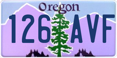OR license plate 126AVF