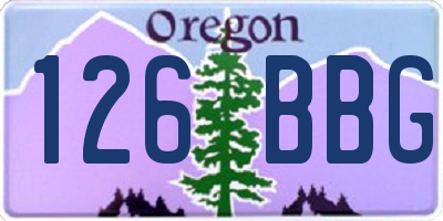 OR license plate 126BBG
