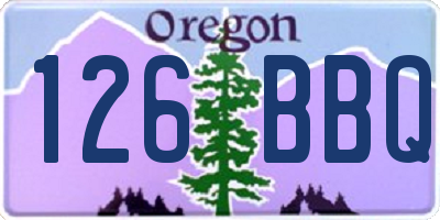 OR license plate 126BBQ