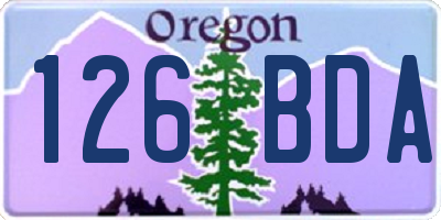 OR license plate 126BDA