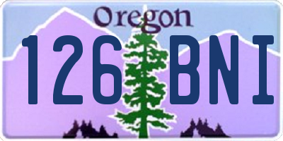 OR license plate 126BNI