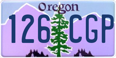 OR license plate 126CGP