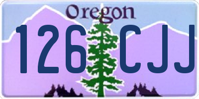 OR license plate 126CJJ