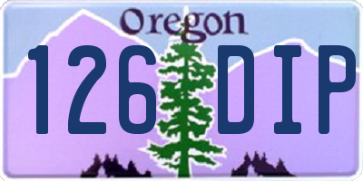OR license plate 126DIP