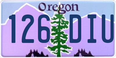 OR license plate 126DIU