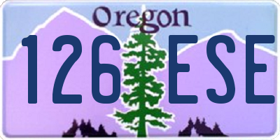 OR license plate 126ESE