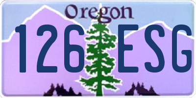 OR license plate 126ESG