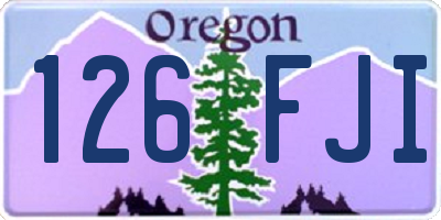 OR license plate 126FJI