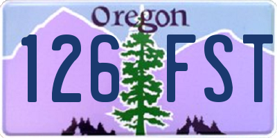 OR license plate 126FST