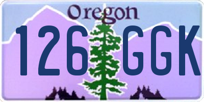 OR license plate 126GGK