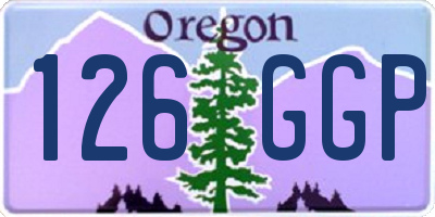 OR license plate 126GGP