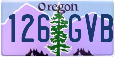 OR license plate 126GVB