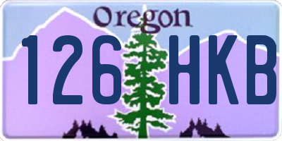 OR license plate 126HKB
