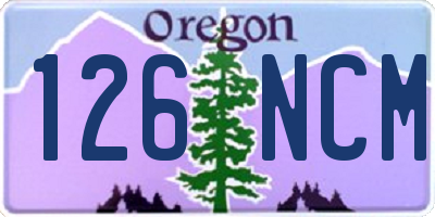 OR license plate 126NCM