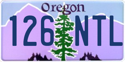 OR license plate 126NTL