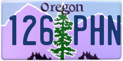 OR license plate 126PHN