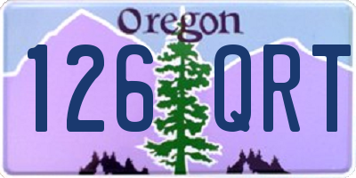 OR license plate 126QRT
