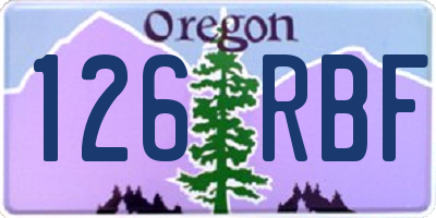 OR license plate 126RBF