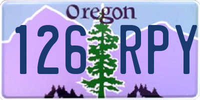 OR license plate 126RPY