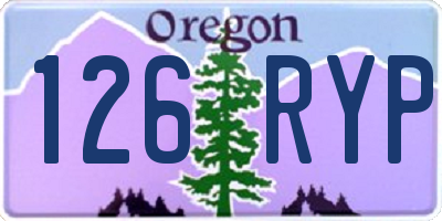 OR license plate 126RYP