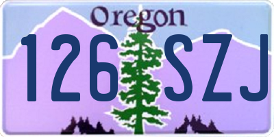 OR license plate 126SZJ