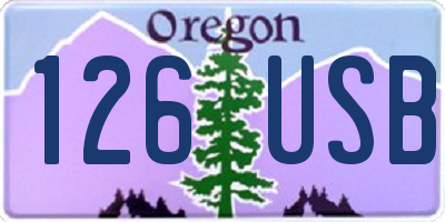 OR license plate 126USB