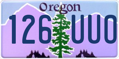 OR license plate 126UUO