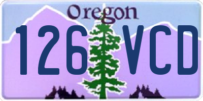 OR license plate 126VCD