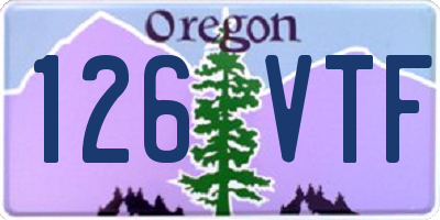 OR license plate 126VTF