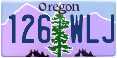 OR license plate 126WLJ