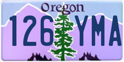 OR license plate 126YMA