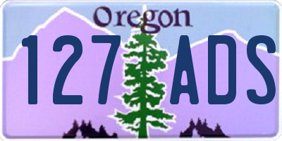 OR license plate 127ADS