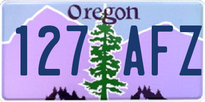 OR license plate 127AFZ
