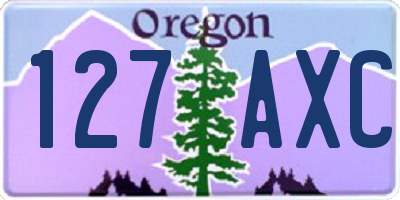 OR license plate 127AXC