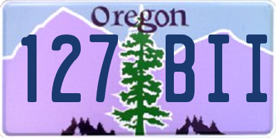 OR license plate 127BII