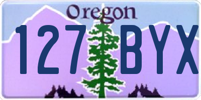 OR license plate 127BYX