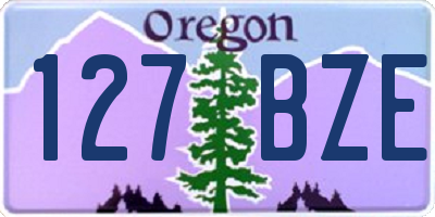 OR license plate 127BZE
