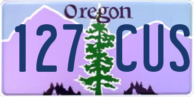 OR license plate 127CUS
