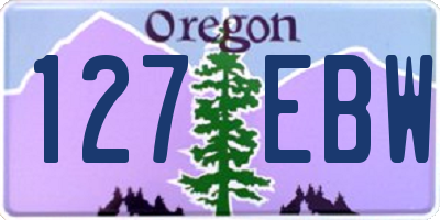 OR license plate 127EBW
