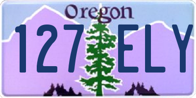 OR license plate 127ELY