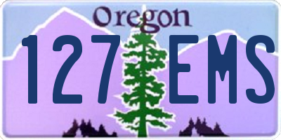 OR license plate 127EMS
