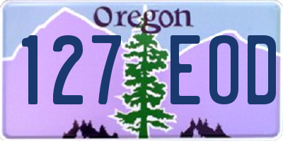 OR license plate 127EOD